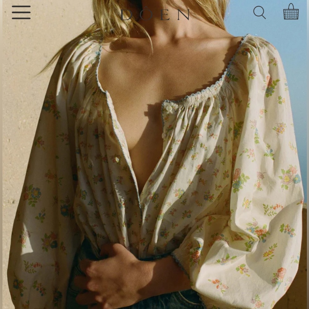 Doen Floral Cream Blouse